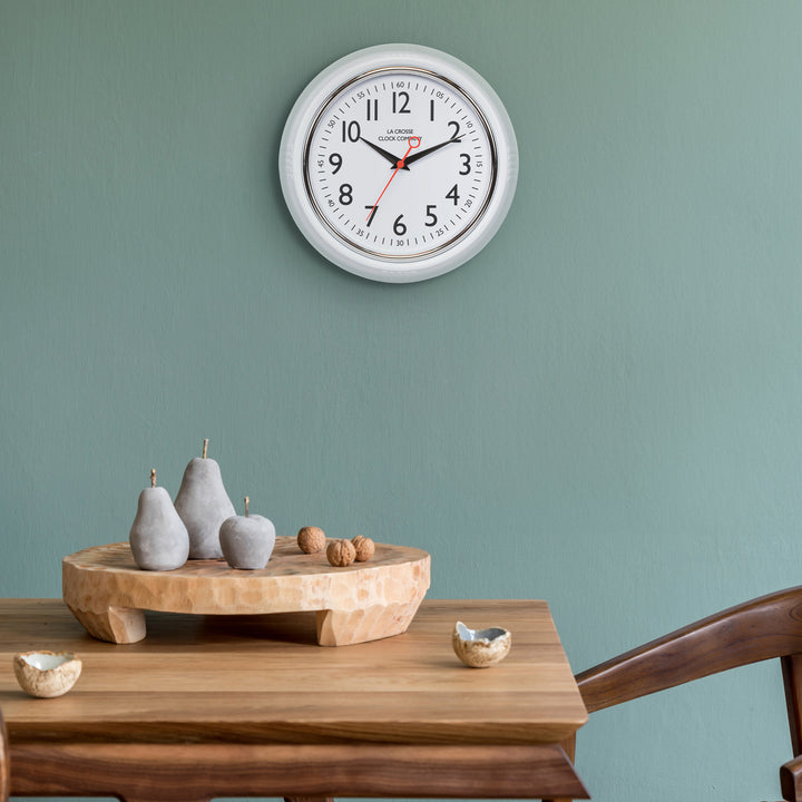 404-3624W 9.6-inch Schoolhouse Wall Clock