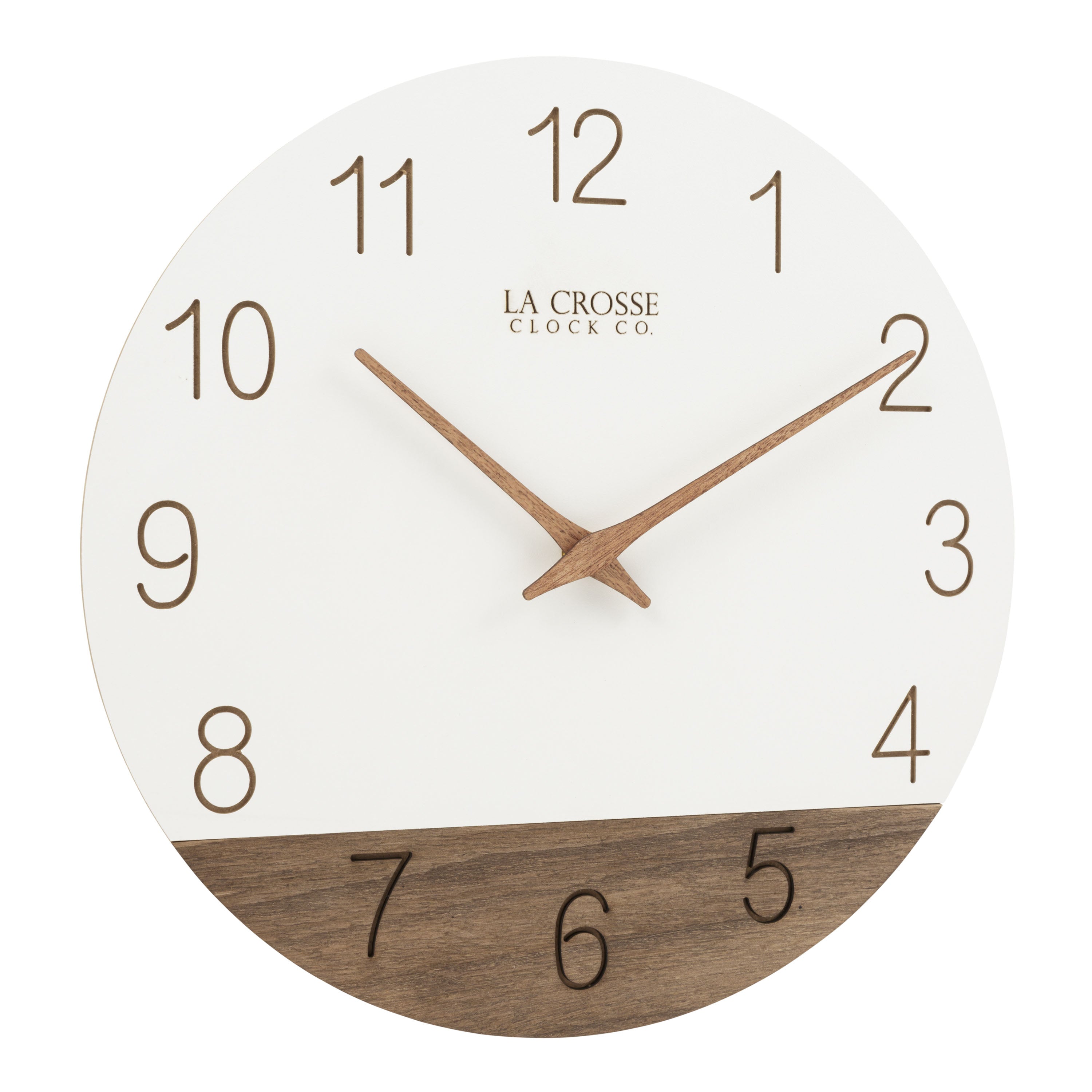 404-3630B 12-inch Sierra Wood Wall Clock