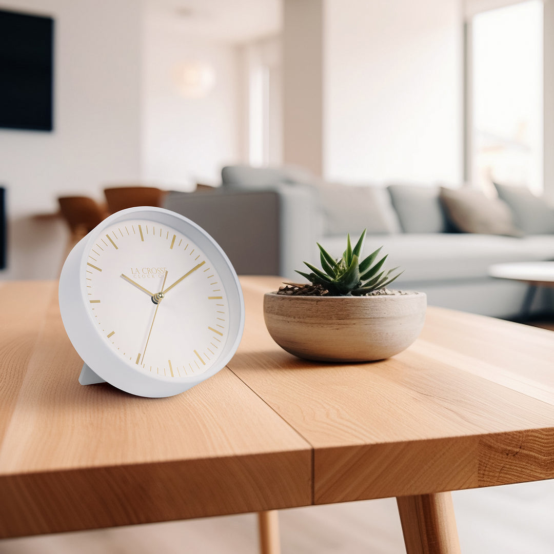 404-3715 6-inch Etta Metal Table/Wall Clock