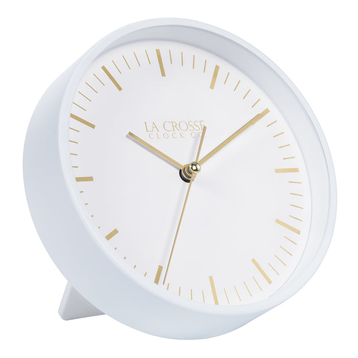 ♥ホワイトヴィンテージスケール 404-3715 6-inch Etta Metal Table/Wall Clock