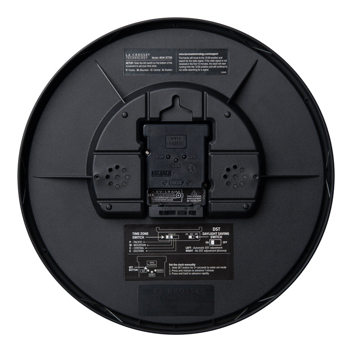 404-3730 11.8-inch Atomic Metal Wall Clock