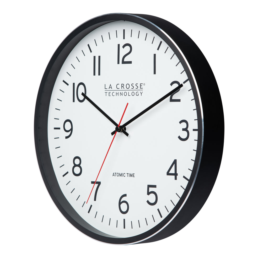 404-3730 11.8-inch Atomic Metal Wall Clock