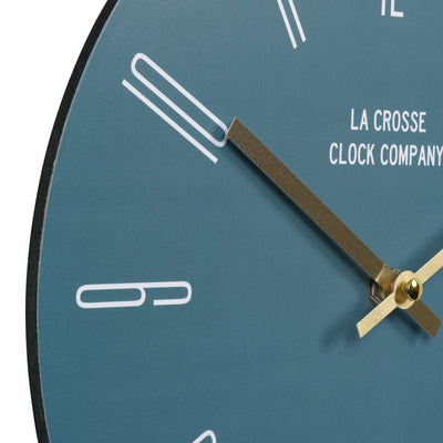 404-3828B Teal Wall Clock close up