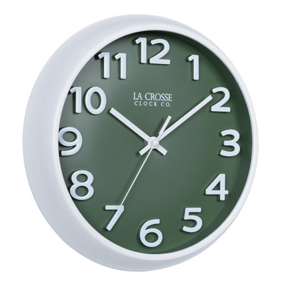 404-3828D Green Wall Clock Side