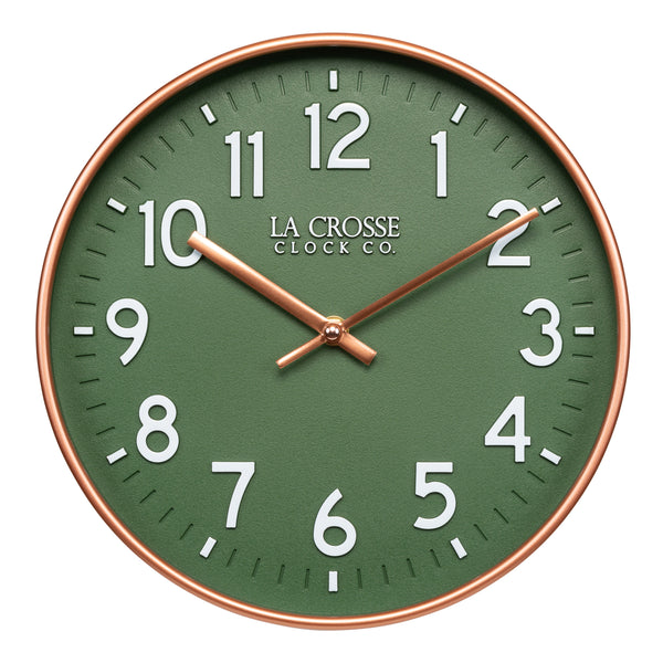 404-3828E 10.83-inch Olive Grove Analog Wall Clock