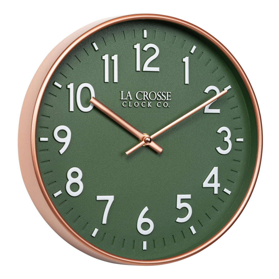 404-3828E 10.83-inch Olive Grove Analog Wall Clock
