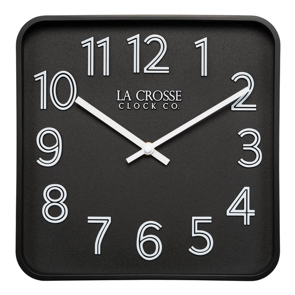 404-3828G Dax Square Wall Clock, 10.63-inch