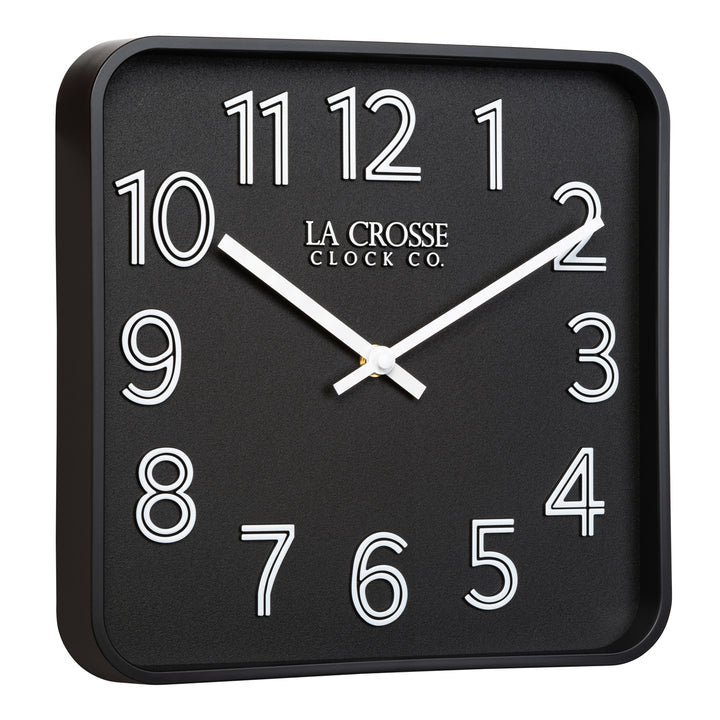 404-3828G Dax Square Wall Clock, 10.63-inch