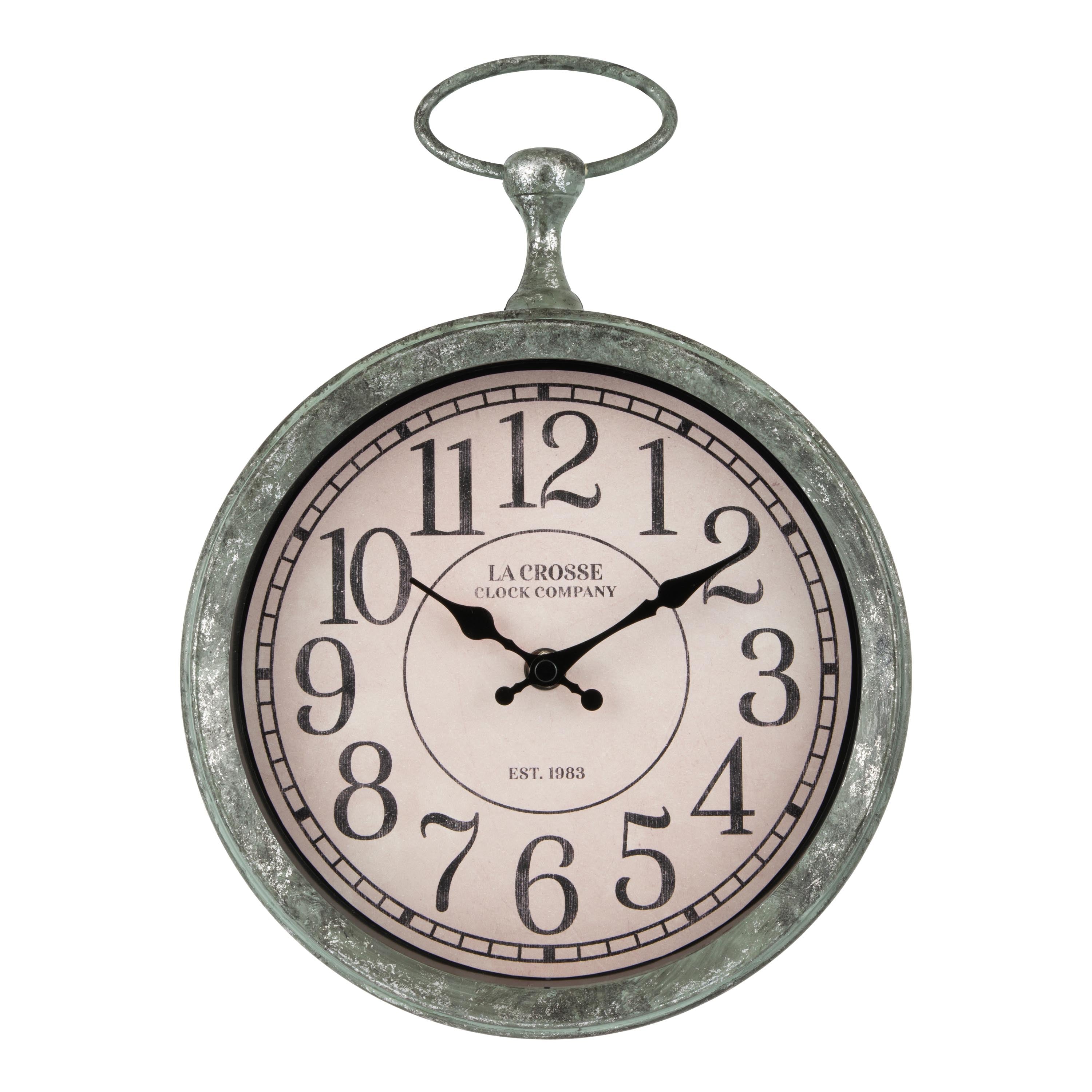 Pocket Watch Wall Clock | Green Antique Clock | La Crosse Technology