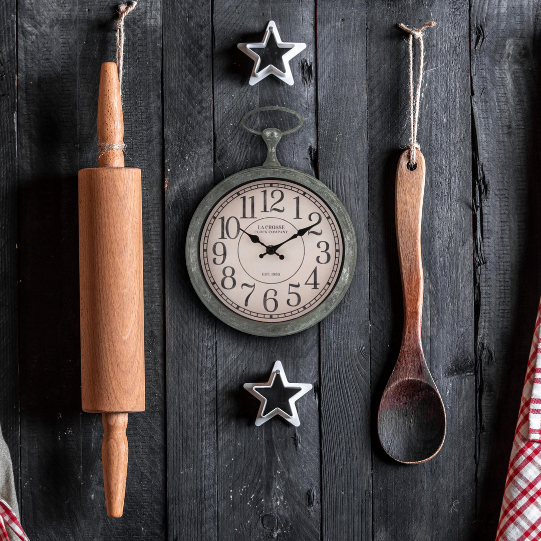 Pocket Watch Wall Clock | Green Antique Clock | La Crosse Technology