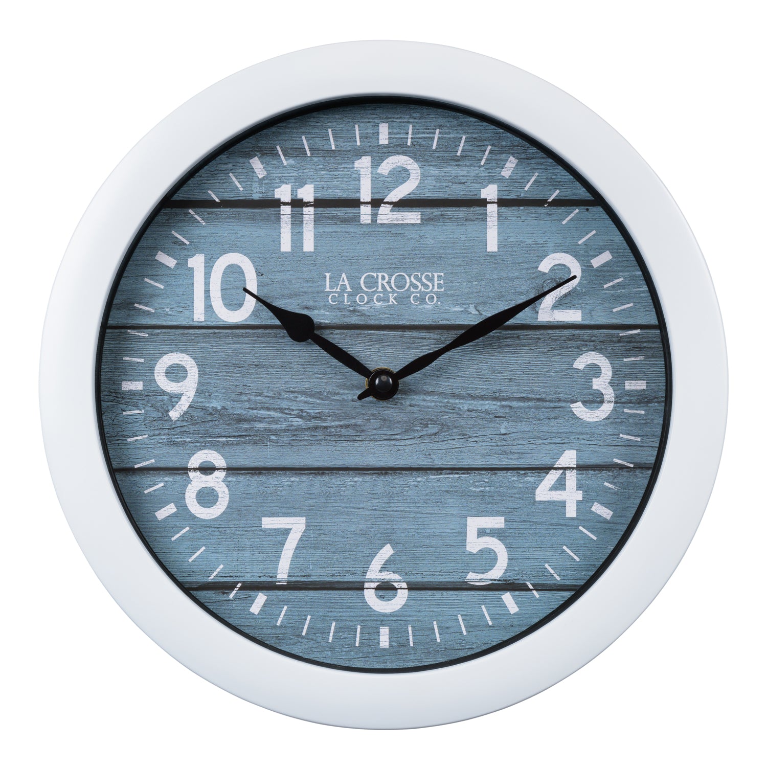 404-5028 11.02-inch Weathered Teal Blue Wall Clock