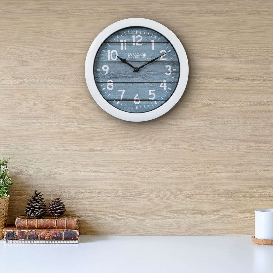 Weathered Teal Blue Wall Clock, 11.02-inch