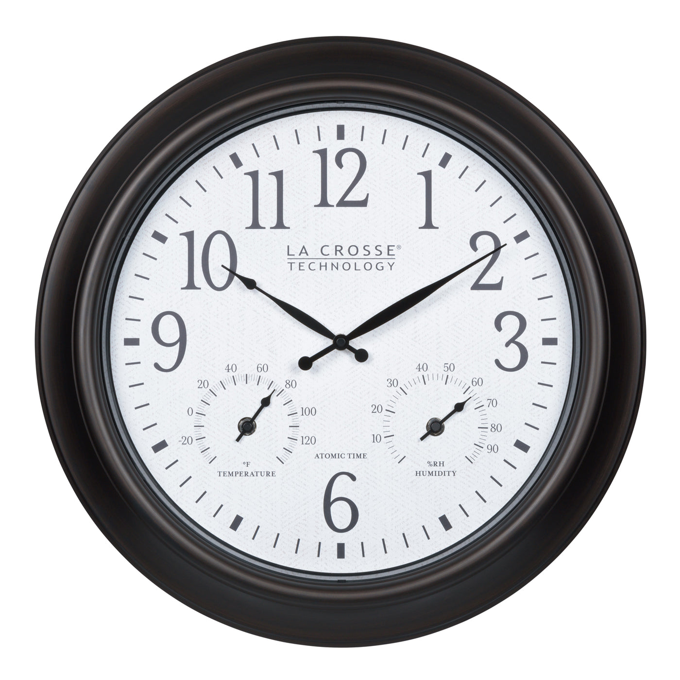 404-18027 18-inch Indoor/Outdoor Atomic Wall Clock – La Crosse Technology