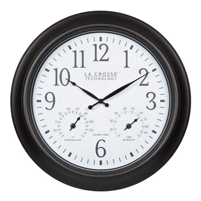404-89027 18-inch Indoor/Outdoor Atomic Wall Clock