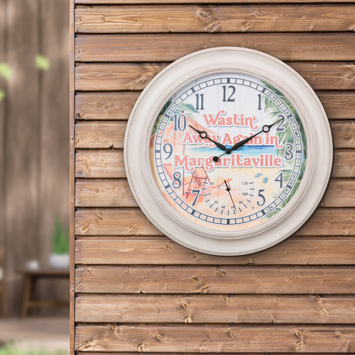 433-3267MVT - 26.2-inch Margaritaville Indoor/Outdoor Wall Clock433-3267MVT - 26.2-inch Margaritaville Indoor/Outdoor Wall Clock