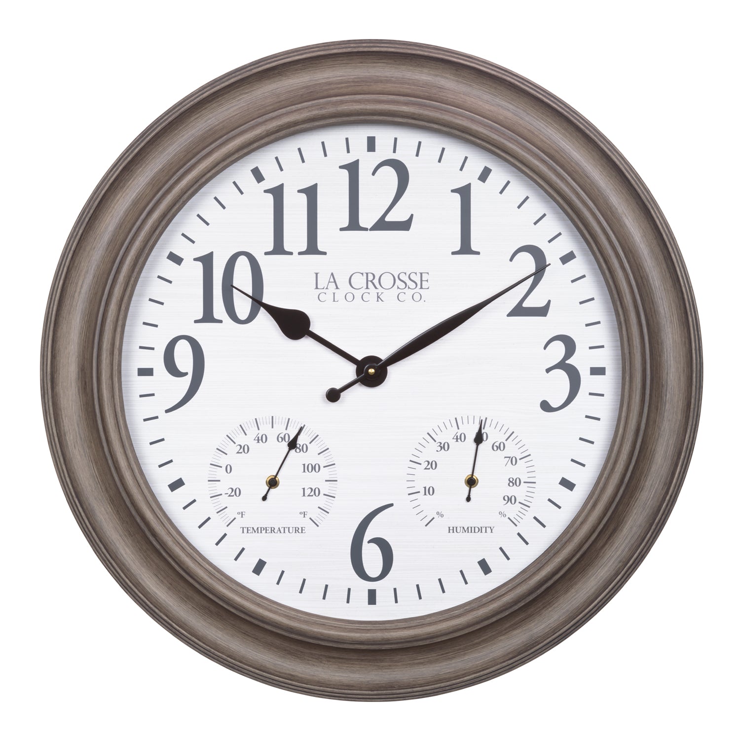 433-3267TH 26.2-inch Harvest Indoor/Outdoor Wall Clock with Temp and H