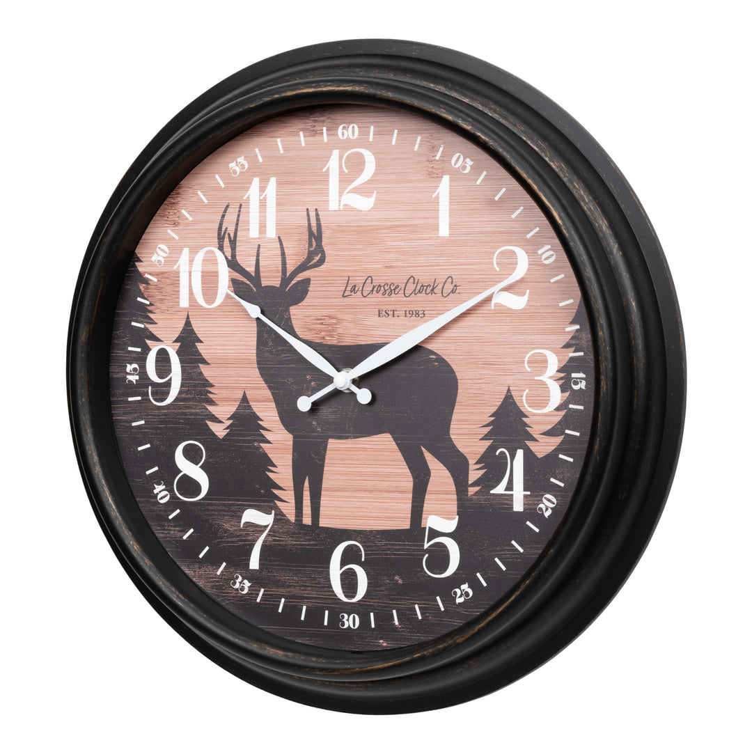 433-3841D 15.75-inch Indoor/Outdoor Northwoods Wall Clock