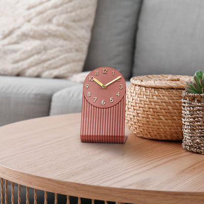 437-3015BR Groves Table Clock - Brick Red