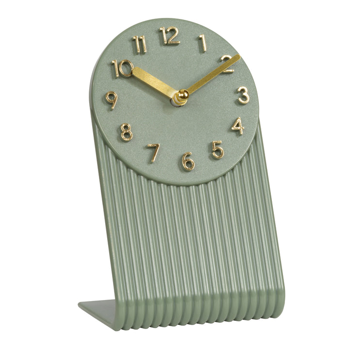 437-3015LS Grooves Tabletop Clock - Light Sage
