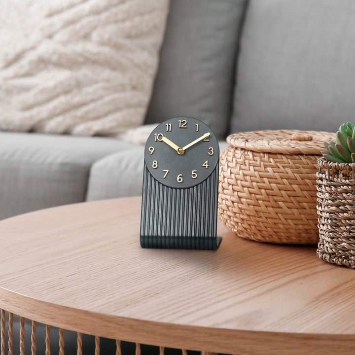 437-3015MG Groves Table Clock - Midnight Gray