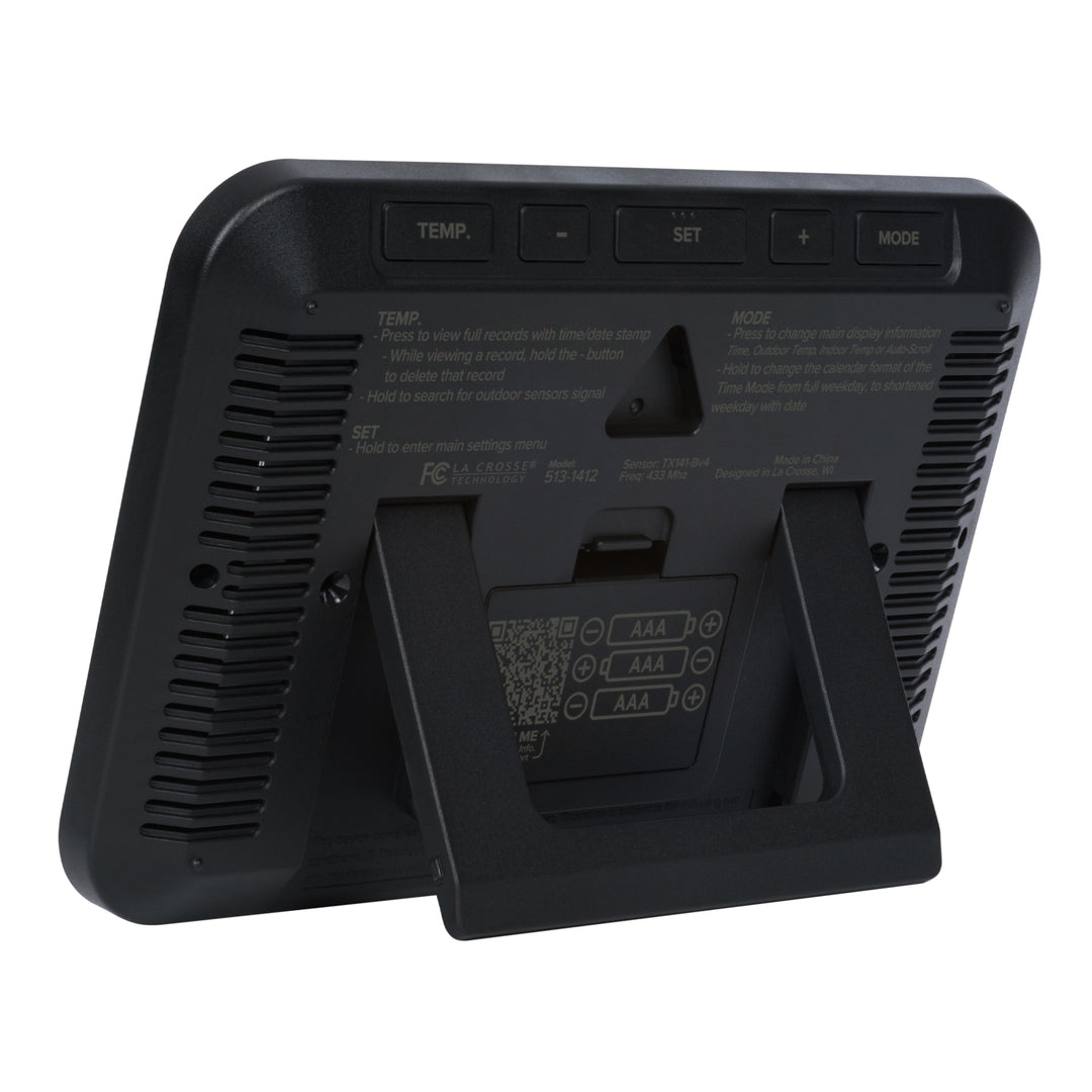 513-1412 Digital Clock with Indoor/Outdoor Temperature