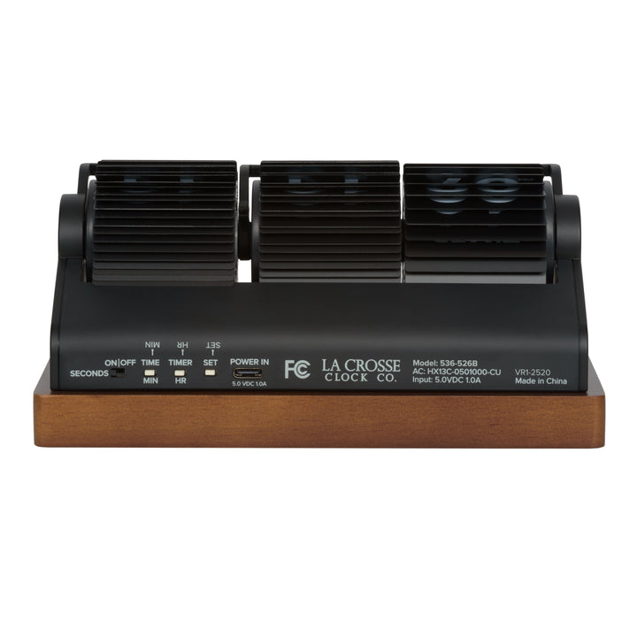 536-526B Rollins Mechanical Flip Clock - Black