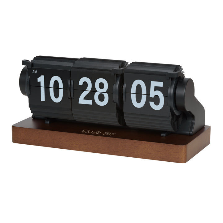 Rollins Mechanical Flip Clock - Black