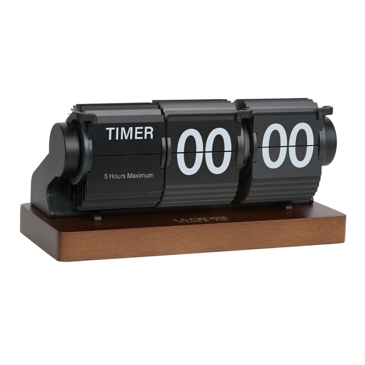 536-526B Rollins Mechanical Flip Clock - Black