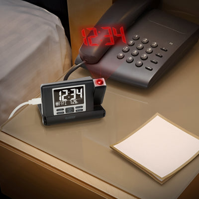 616A-56647V2 Travel Projection Alarm w/ USB Charging