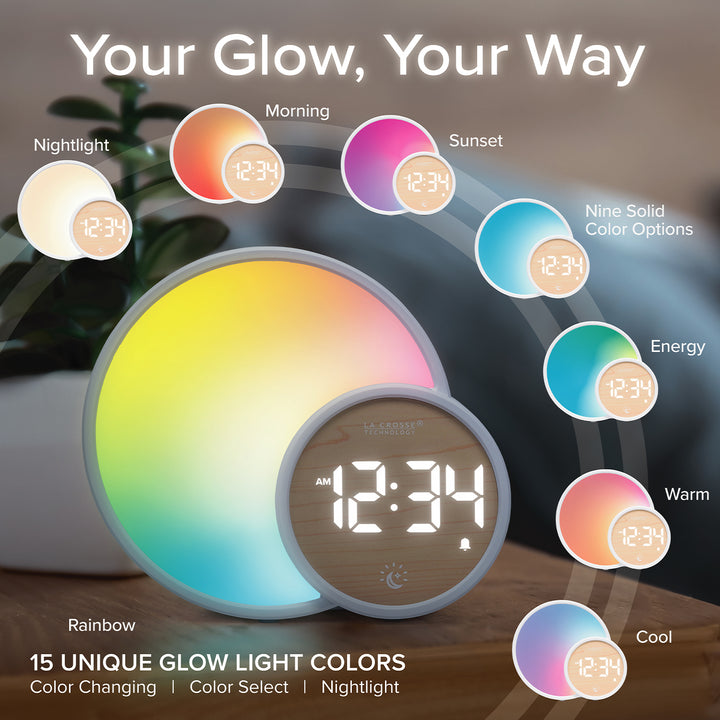 L'Eclipse Glow Light Alarm Clock | Wake-Up Light Clock | La Crosse