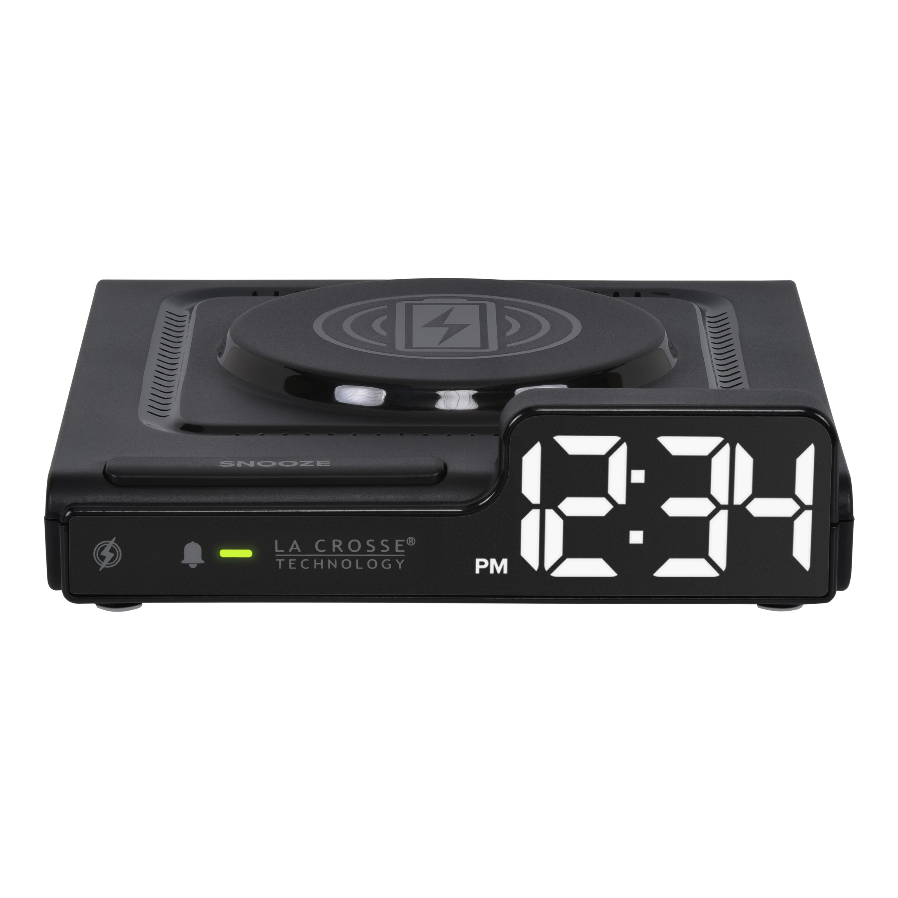 617-143 Amp Mini 15W Wireless Charging LED Alarm Clock