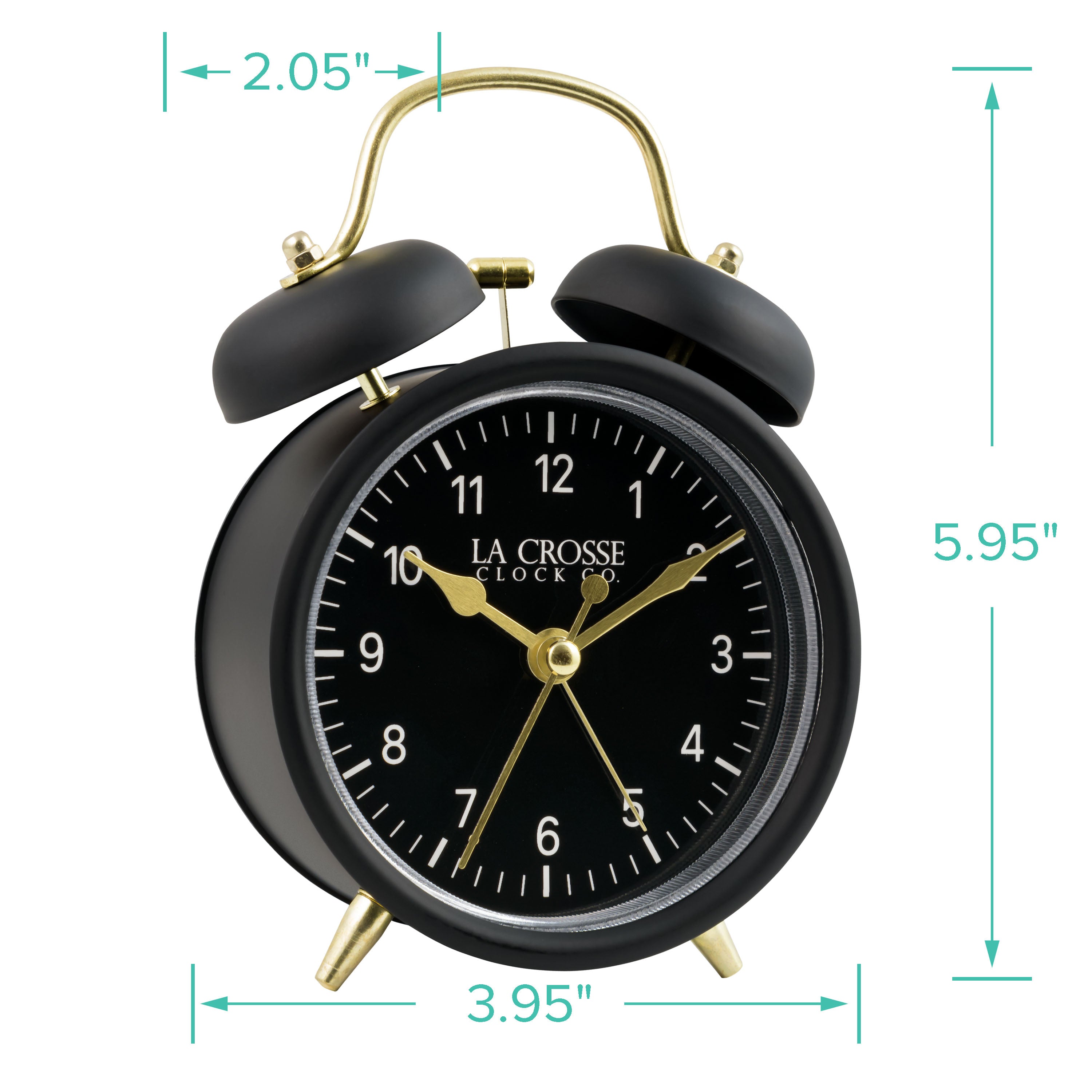 Twin Bell Alarm Clock | Retro Alarm Clock with Bells | La Crosse