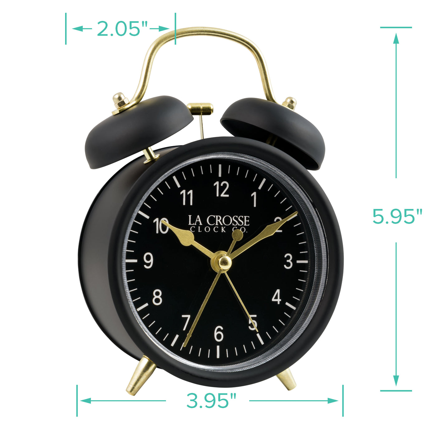 Twin Bell Alarm Clock | Retro Alarm Clock with Bells | La Crosse
