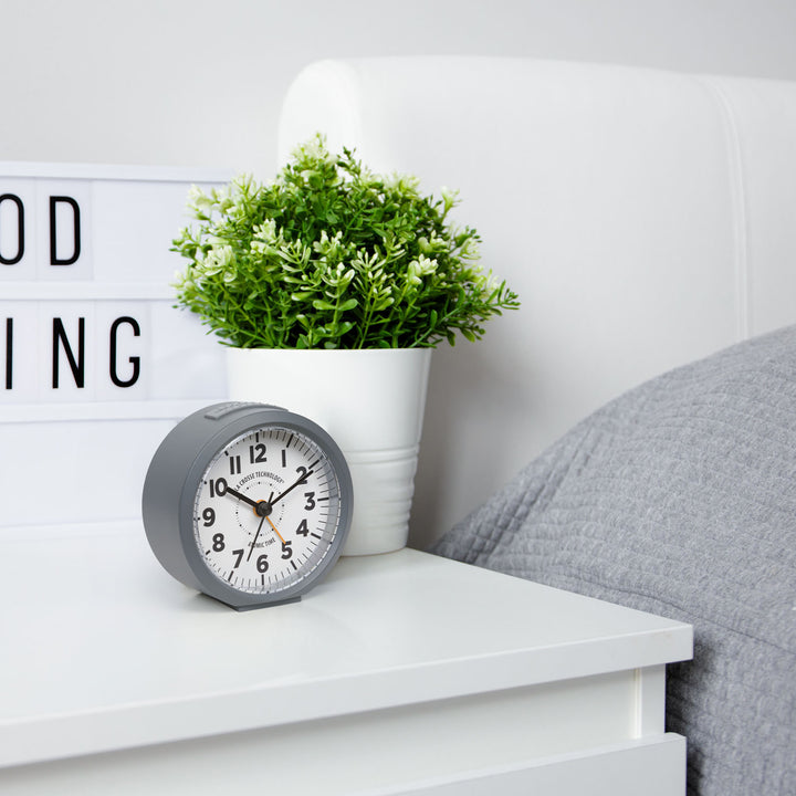617-710 Atomic Analog Alarm Clock – Gray
