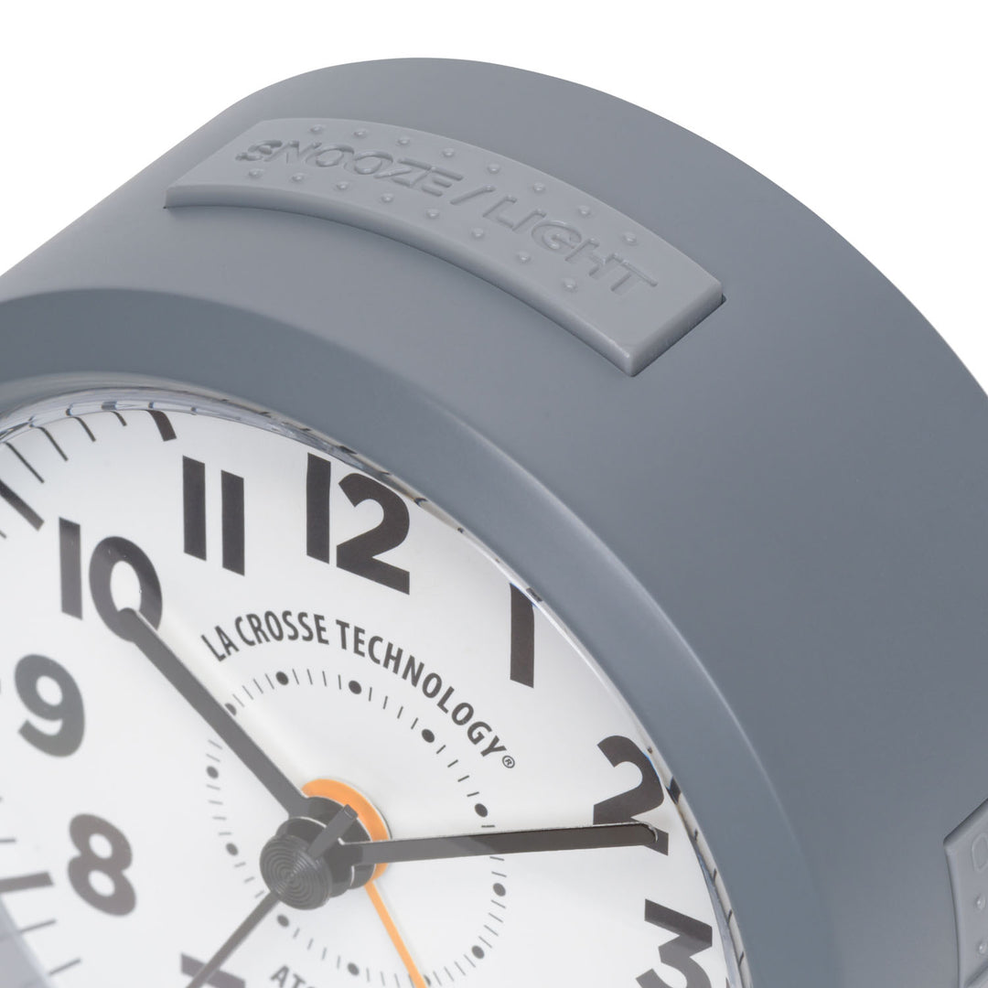 617-710 Atomic Analog Alarm Clock – Gray