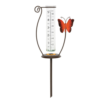 704-13077 Butterfly Rain Gauge - Orange
