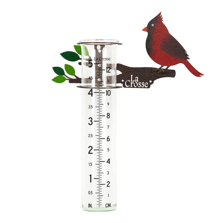 704-4612 Metal Cardinal rain gauge