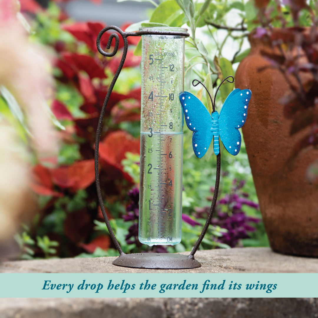 704-71077 Butterfly Rain Gauge - Blue