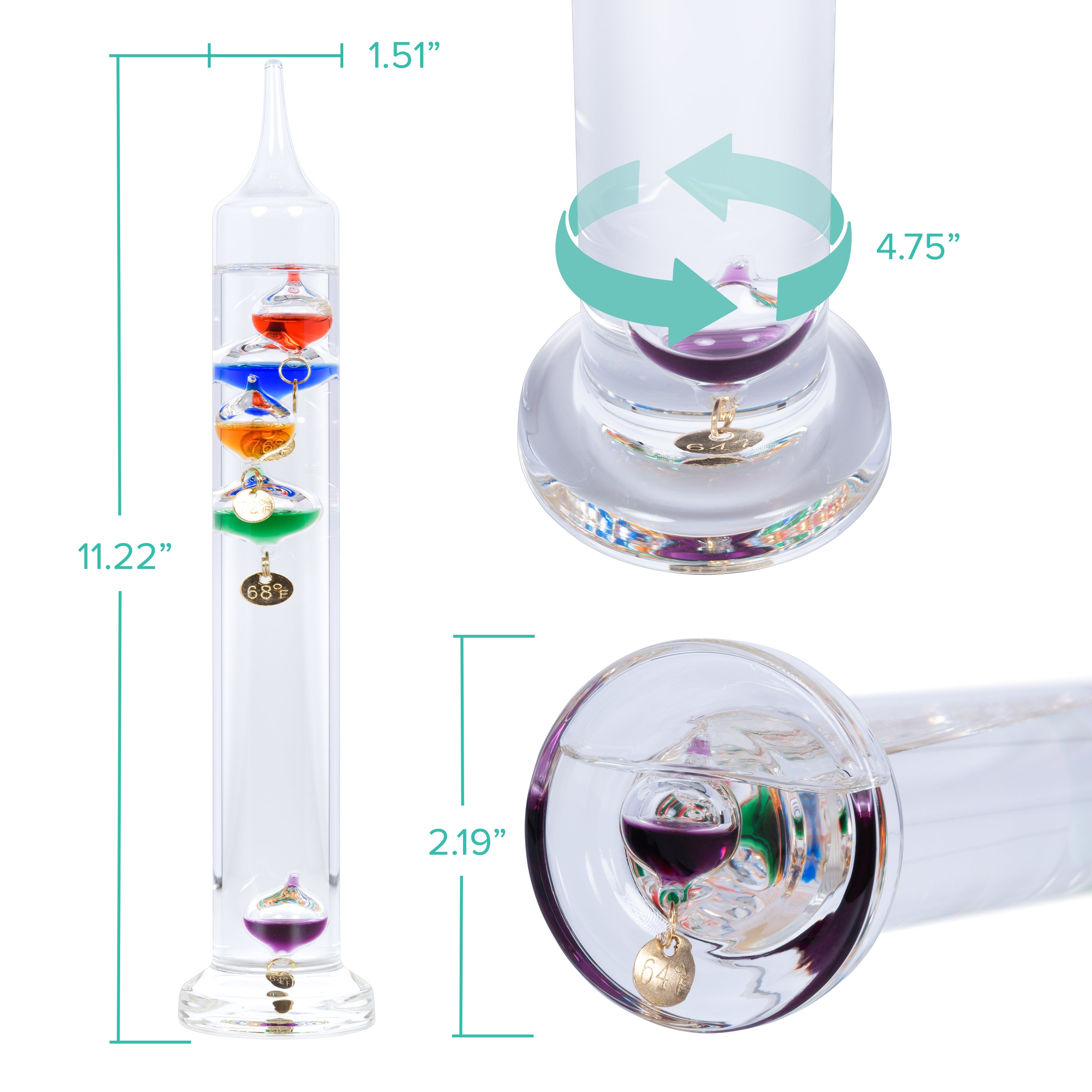 Shop LC Galileo Thermometer Indoor and Outdoor Temperature with
