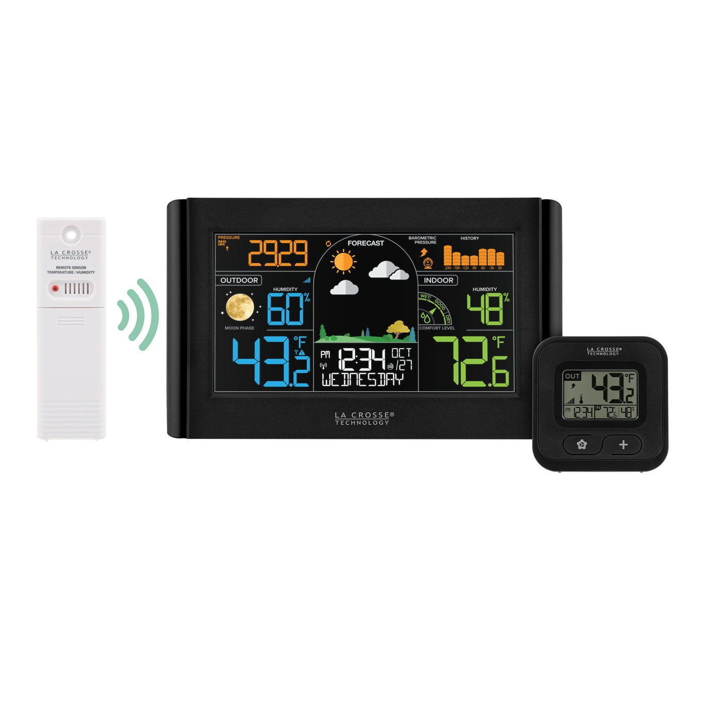 La Crosse Technology Wireless Temperature Station with Tri-Color LCD