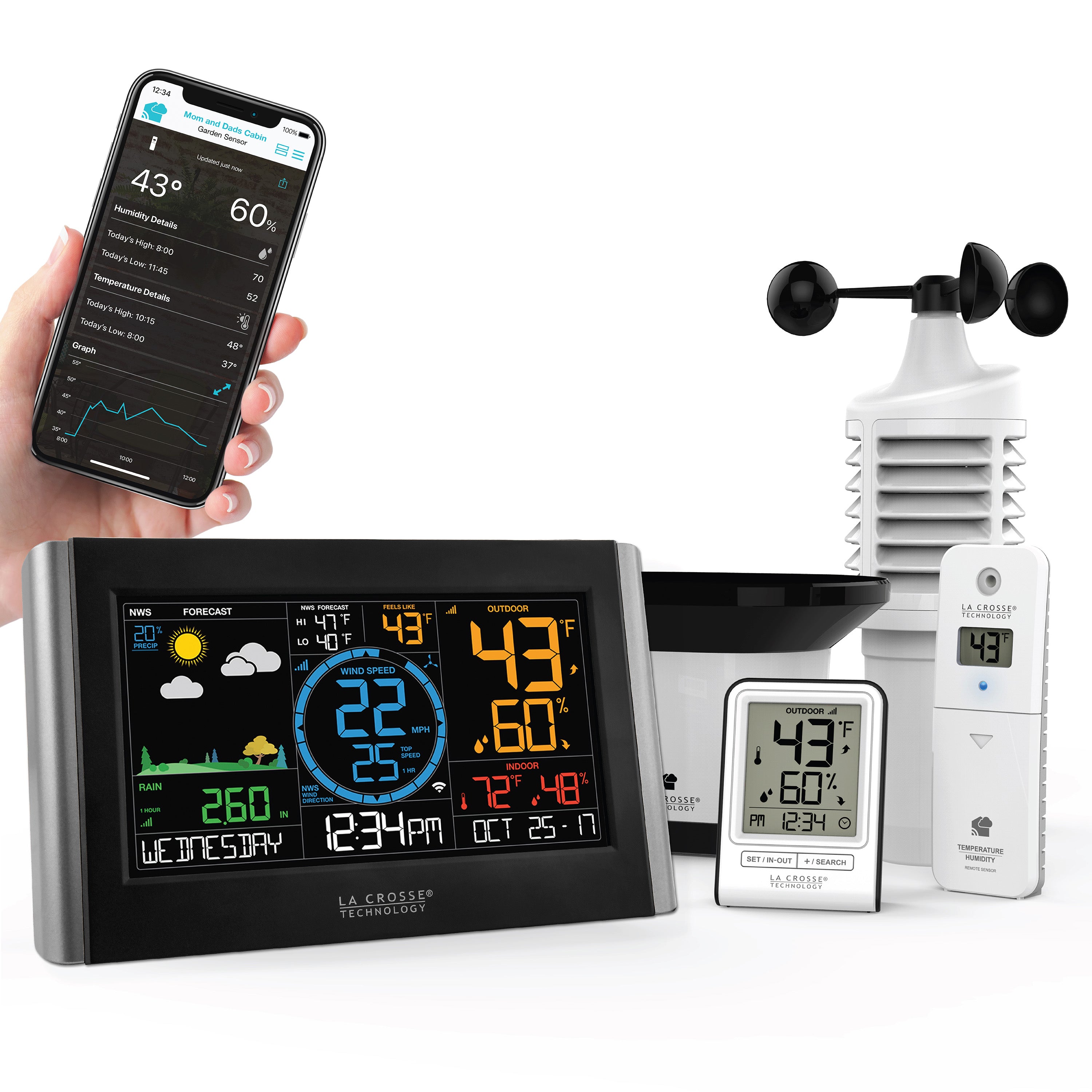 V22WRTHv2 WiFi Professional Weather Station with Bonus Display La