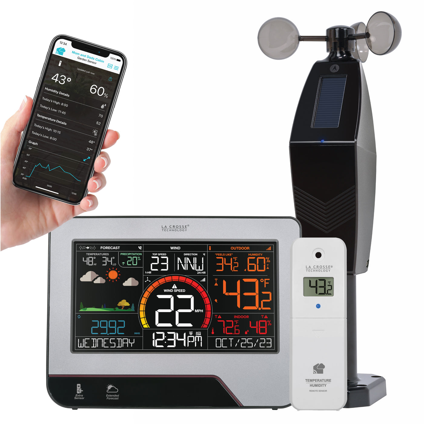 La Crosse Technology Digital Weather Station with Wireless Outdoor Sensor  in the Digital Weather Stations department at