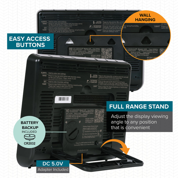 V23 Wall handing Stand Range Buttons