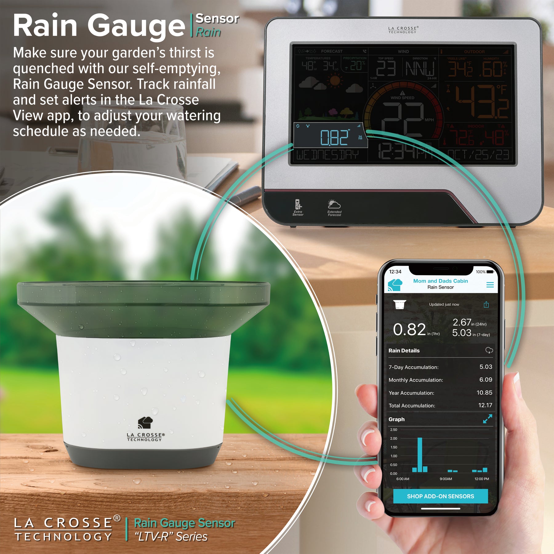  La Crosse Technology V23-WTH Wi-Fi Professional Color Wind +  Weather System : Patio, Lawn & Garden