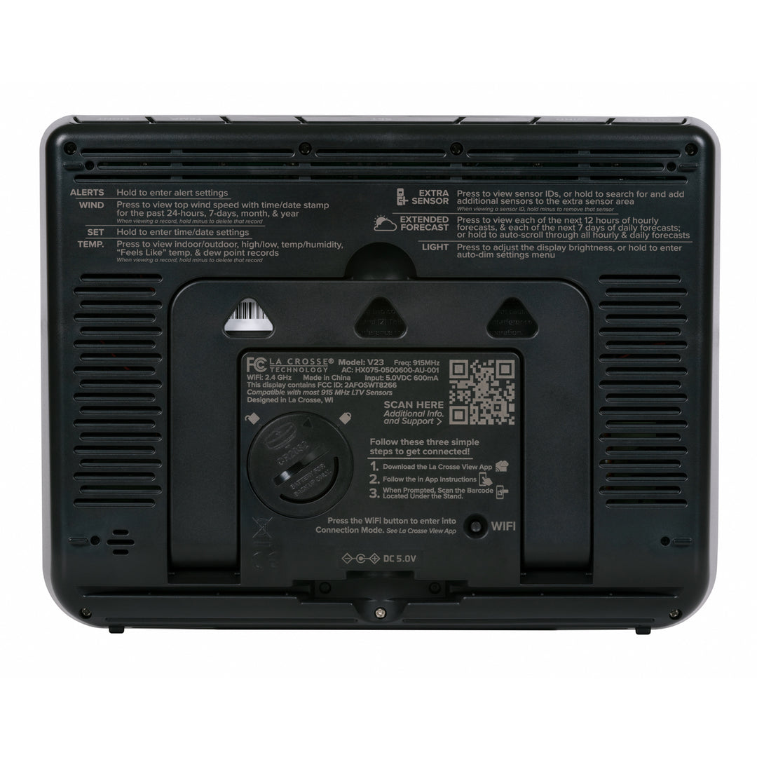 V23 Back of display