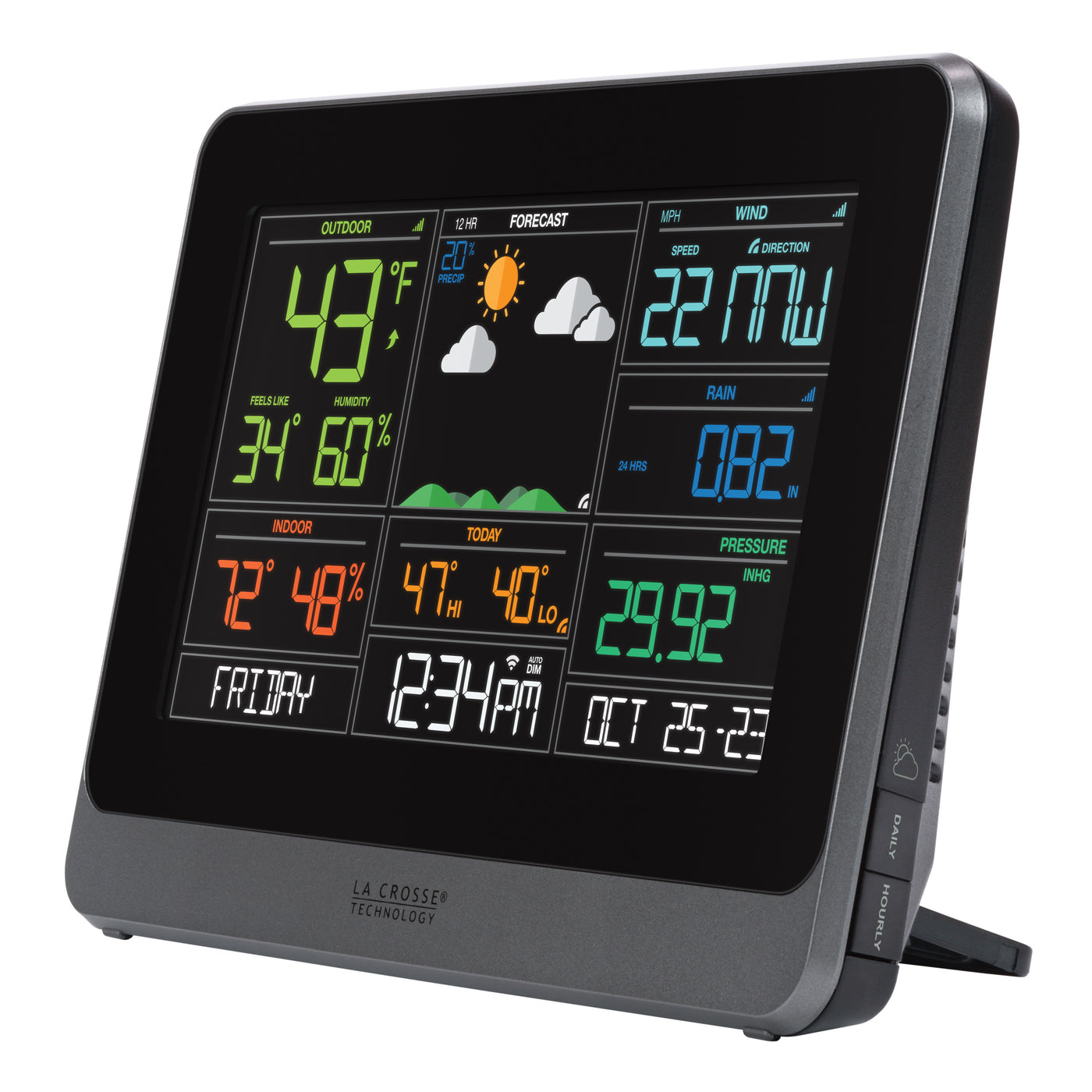 La Crosse Technology V42-PRO-INT Professional Weather Center with Combo  Sensor and Remote Monitoring, Black