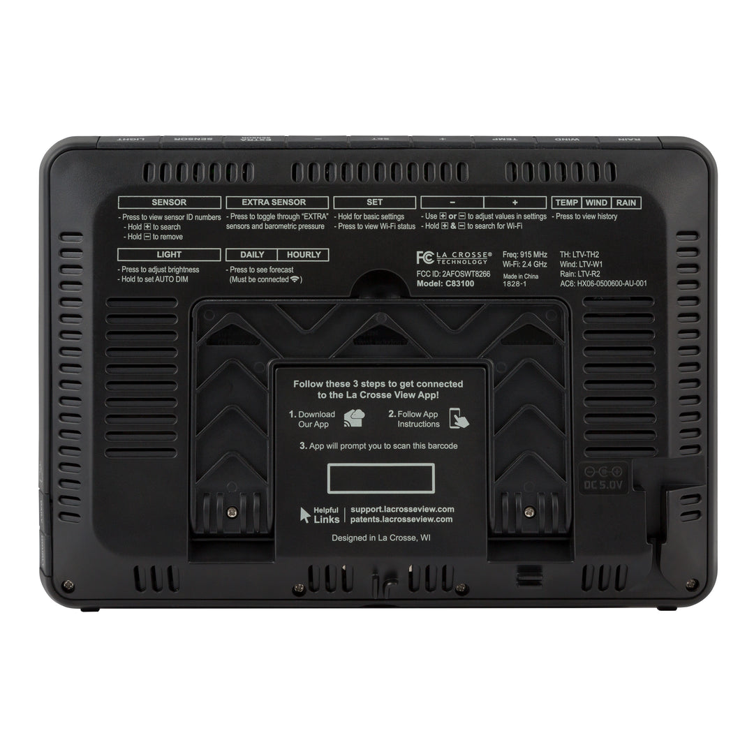 V30 WIFI Weather Station AccuWeather Back 