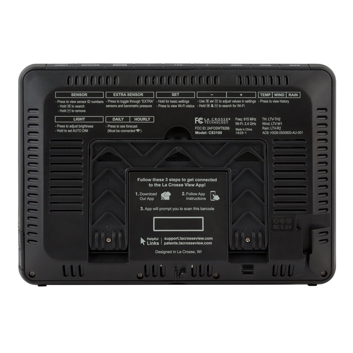 V30 WIFI Weather Station AccuWeather Back 