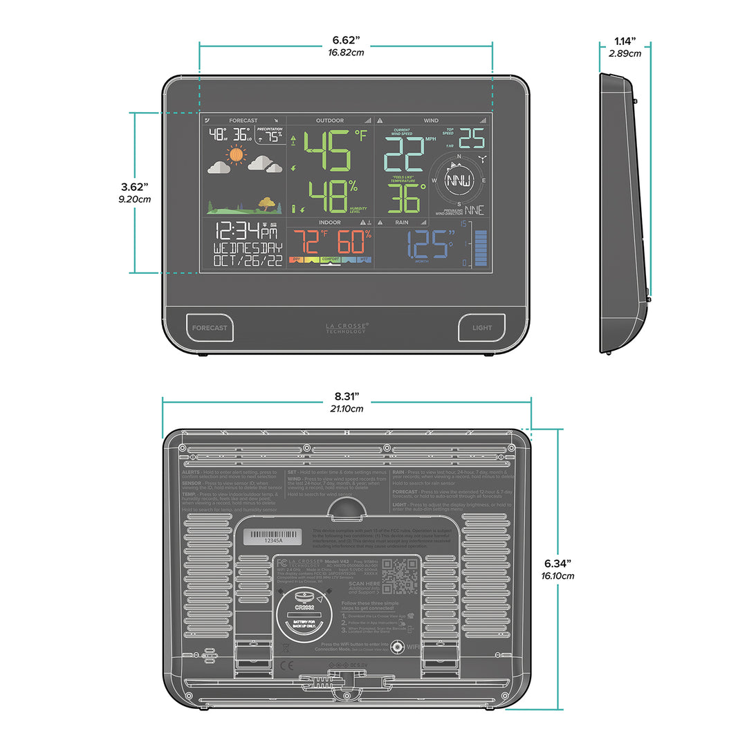 V42 Wi-Fi Add-on or Replacement Weather Station Display