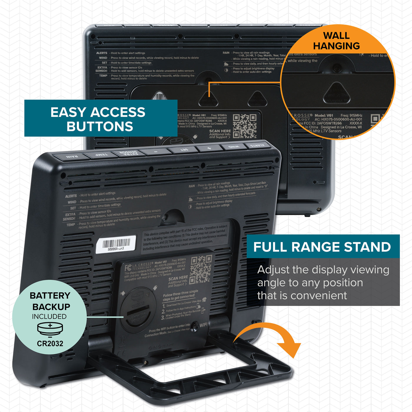 La Crosse Technology Complete Personal Remote Monitoring Wi-Fi Weather Station - V61 (C75716)